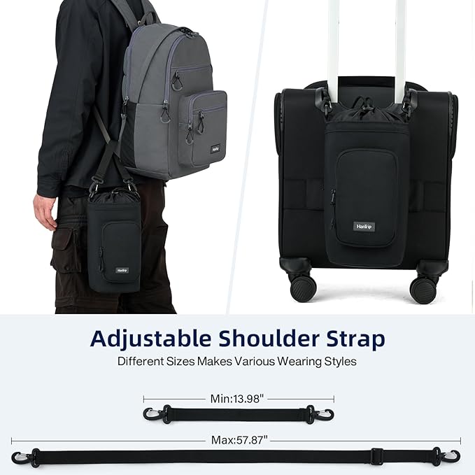 Insulated Water Bottle Carrier Bag with Strap Phone Pocket for 25/32/40/64 oz Tumbler Cup, Water Bottle Holder-CubbioJoy