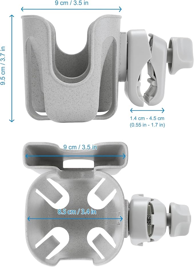 Accmor Stroller Cup Holder with Phone Holder, Bike Cup Holder, Universal Cup Holder for Uppababy Nuna Doona Strollers, 2-in-1 Cup Phone Holder for Stroller, Bike, Wheelchair, Walker, Scooter-CubbioJoy