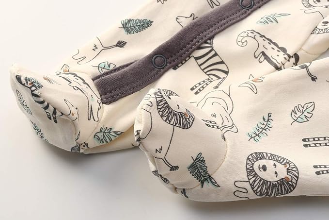 Kiddiezoom Baby and Toddler Boys'Snug Fit Footed One-Piece Romper Jumpsuit Cotton Cotton Footed Outfit-CubbioJoy