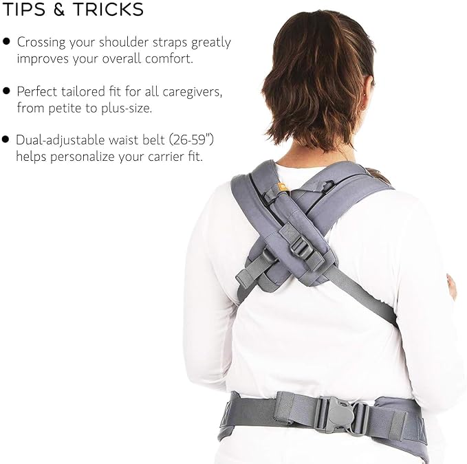 Beco Gemini Baby Carrier from Newborn to Toddler - Certified Ergonomic Newborn Baby Carrier for Infants and Children of 7-35 lbs - M Shape, Adjustable Seat, 100% Organic Cotton (Metro Black)-CubbioJoy