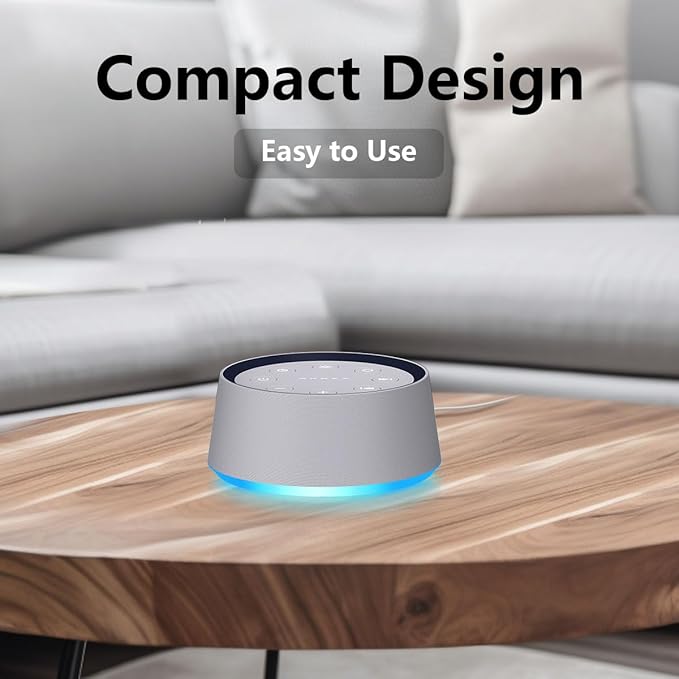 Brown Noise Sound Machine with 30 Soothing Sounds White Noise Machine 12 Colors Night Light for Baby Adults Kids Sleep Machines 36 Volume Levels 5 Timers for Home Office-CubbioJoy