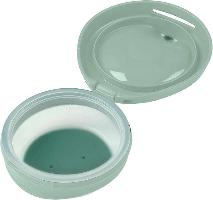 b.box Fill + Feed (Sage) | Reusable Baby Food Pouch | For Babies & Toddlers 4m+ | Silicone/Nylon Pouch, BPA-Free Lid | Dishwasher & Microwave Safe | 110mL (3.7oz, ½ Cup) Capacity-CubbioJoy