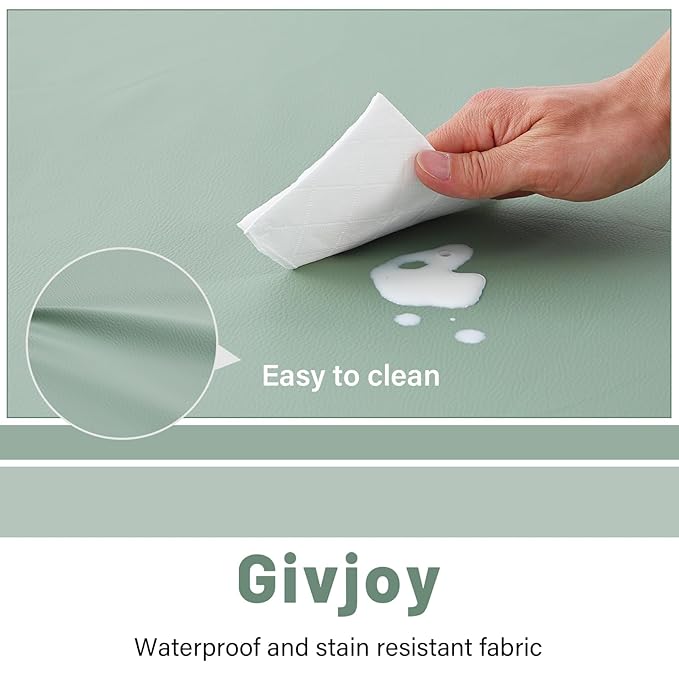 Baby Play Mat 48"x48" – Thick, Non-Slip Foam Mat for Babies and Toddlers. Foldable, Scrubbable, Odorless, and Soft, Ideal for Playpens, Crawling, and Indoor Playtime-Green-CubbioJoy