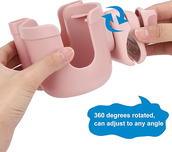 Accmor Stroller Cup Holder with Phone Holder, Bike Cup Holder, Universal Cup Holder for Uppababy Nuna Doona Strollers, 2-in-1 Cup Phone Holder for Stroller, Bike, Wheelchair, Walker, Scooter-CubbioJoy
