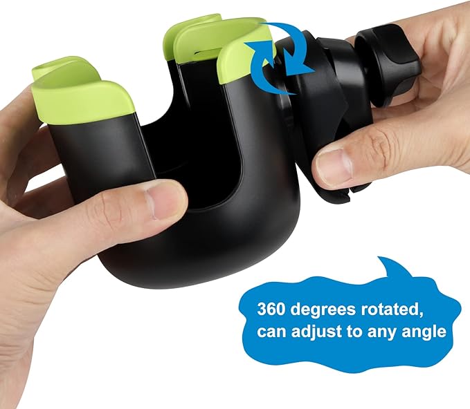 Accmor Stroller Cup Holder with Phone Holder, Bike Cup Holder, Universal Cup Holder for Uppababy Nuna Doona Strollers, 2-in-1 Cup Phone Holder for Stroller, Bike, Wheelchair, Walker, Scooter-CubbioJoy