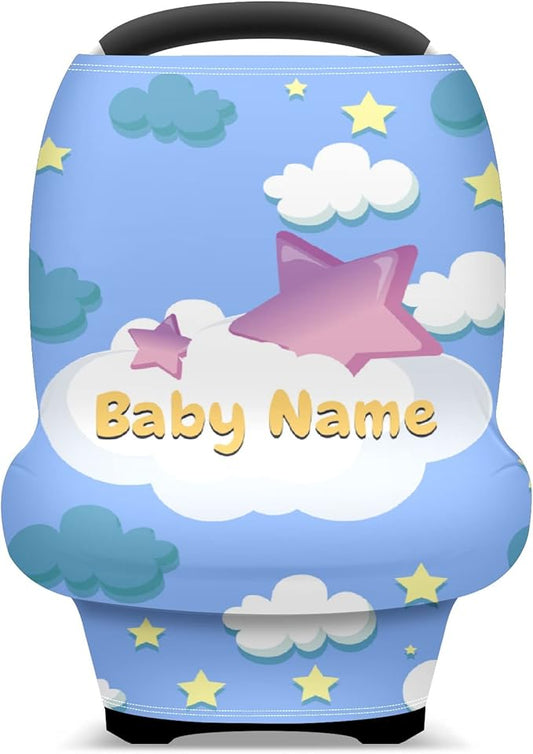 Baby Car Seat Stroller Cover Nursing Cover New Mom Breastfeeding Scarf Soft Stretchy Infant Carrier Cover Car Canopy Coverage-CubbioJoy