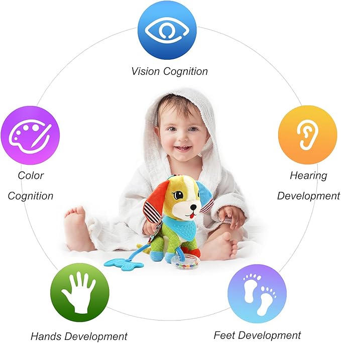 BLOOBLOOMAX Sock rattles for Babies 0-24 Months Baby Animal Foot Finder Educational Toys-CubbioJoy