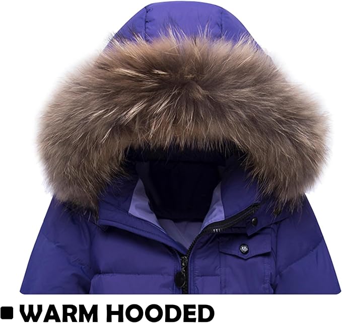 Baby Girl Winter Snowsuit Coat Boy Fur Snow Pants Bib Jacket For Toddler Clothes-CubbioJoy