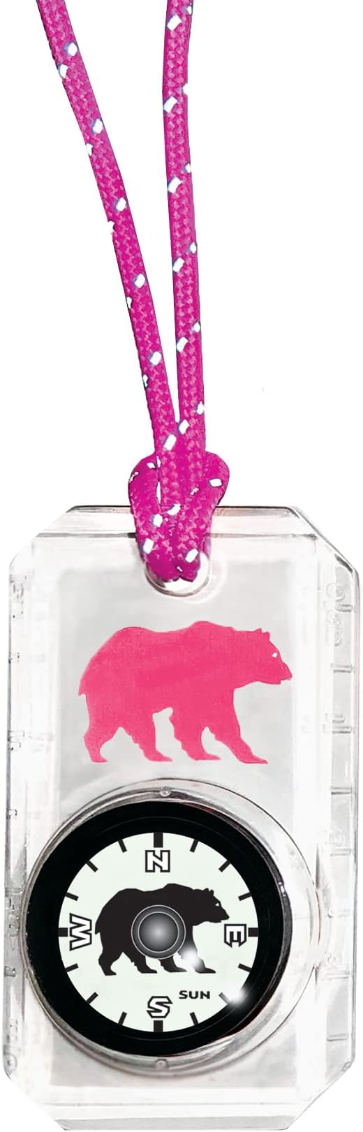 Big Discoveries Wildlife Compass for Kids - Children's Compasses for Camping, Hiking, and Exploring | Break-Away Neon Lanyard-CubbioJoy