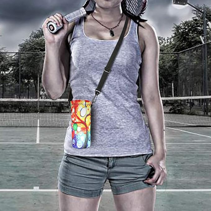 AUPET Water Bottle Sling Bag Carrier Crossbody Sleeve,Insulated Neoprene Bottle Case Holder Pouch Cover 500ML/17oz with Shoulder Strap for Walking Women Men-CubbioJoy