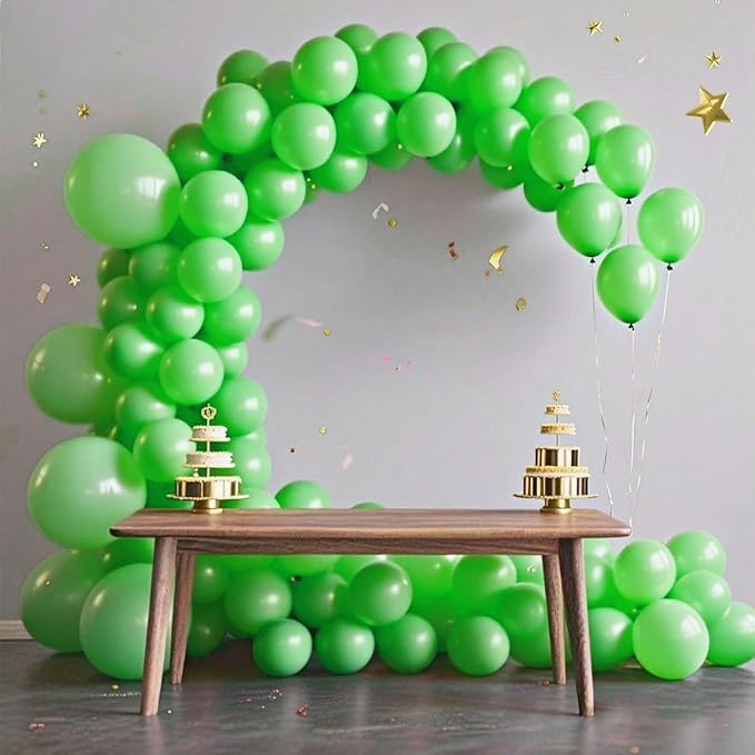 140pcs Lime Green Round Balloons Different Sizes 18 12 10 5 Inch Latex Balloons for Arch Decoration Party Balloon Kit for Graduation Birthday Party Wedding Balloon Baby Shower Decoration-CubbioJoy