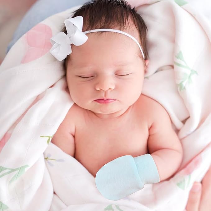 BQUBO 6 Pairs Newborn Baby Boys Girls Mittens 0-6 Months Unisex-Baby Infant Mittens Elastic No Scratch Wrist Gloves-CubbioJoy