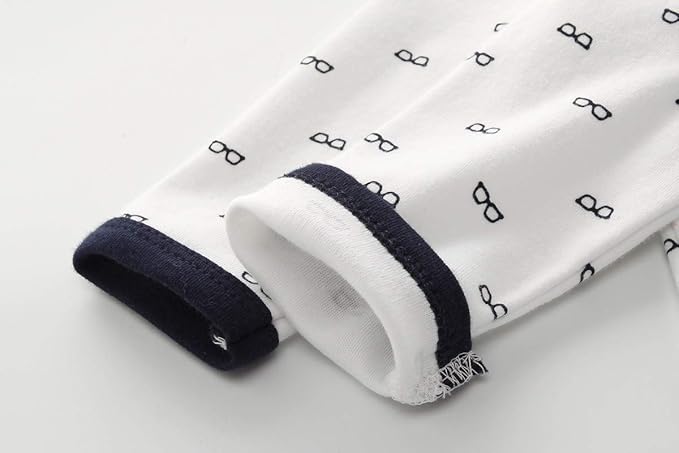 Kiddiezoom Baby and Toddler Boys'Snug Fit Footed One-Piece Romper Jumpsuit Cotton Cotton Footed Outfit-CubbioJoy