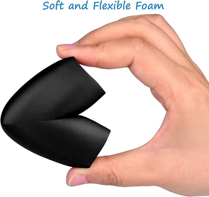 8-Pack Corner Protector Baby To Baby Proof Corners And Edges; Table Corner Covers Baby Safety, Soft Rubber Foam Cushion Corner Guards, Child Proofing Pads, Table Corner Protectors For Furniture, Black-CubbioJoy