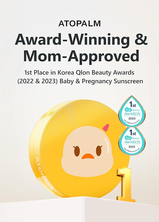 ATOPALM | Tok Tok Facial Sun Pact | Sun Cushion SPF43 PA+++ | Sunscreen Korean | For Dry and Sensitive Skin | Outdoor Sunscreen Compact | Moisturizing Spf Cushion Mineral Cream | Korean Skincare | 15g-CubbioJoy