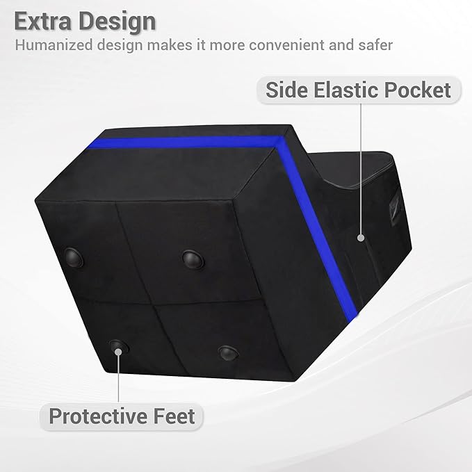 Car Seat Travel Bag - Padded, Comfortable, Durable, Roomy Gate Check Carseat Cover Backpack Fits 3-in-1，Convertible, Booster & Infant Car Seats for Airplane, Airport, Blue-CubbioJoy