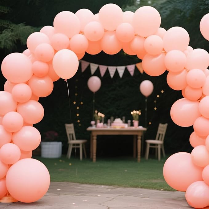 140pcs Pastel Pink Round Balloons Different Sizes 18 12 10 5 Inch Latex Balloons for Arch Decoration Party Balloon Kit for Graduation Birthday Party Wedding Balloon Baby Shower Decoration-CubbioJoy