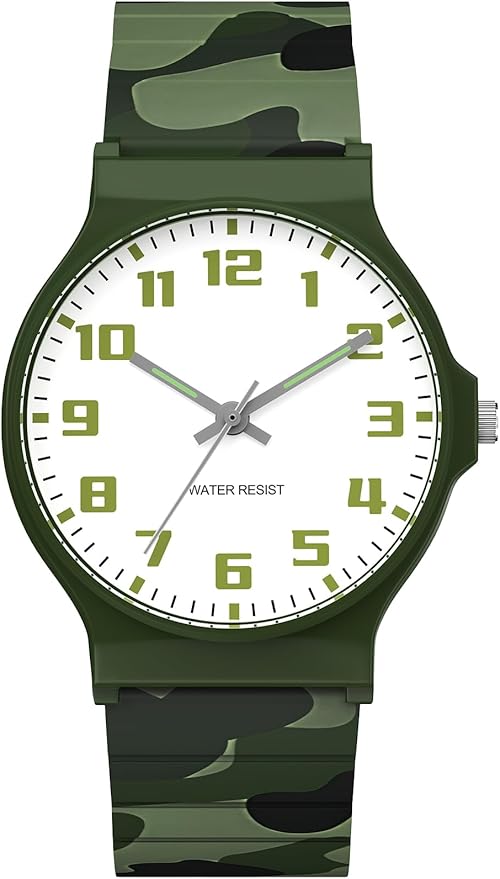 Kids Analog Watch Boys Girls, 30M Waterproof, Sports Watch for Boys, Easy to Read Children's Thin Dial Wrist Watches with Soft Band, for Ages 5-15 Kids Great Birthday Gifts Christmas Day-CubbioJoy