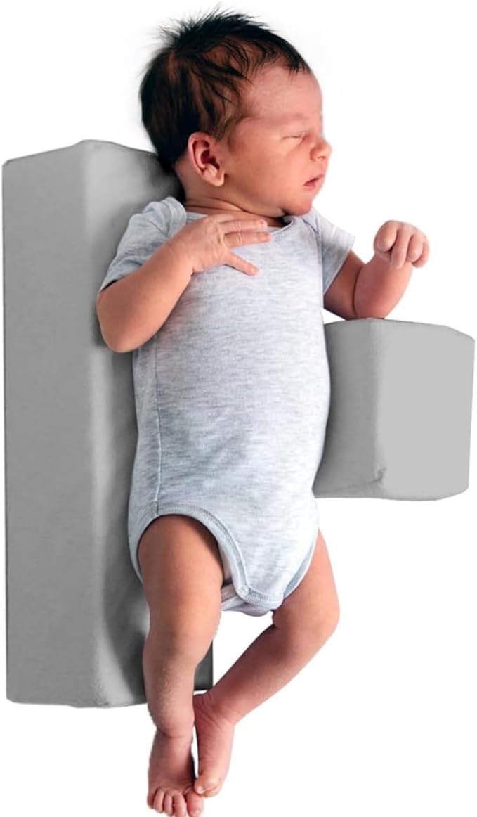 Baby Side Sleeper Weddge Adjustable Soft and Breathable Pillow,Gray-1Box-CubbioJoy