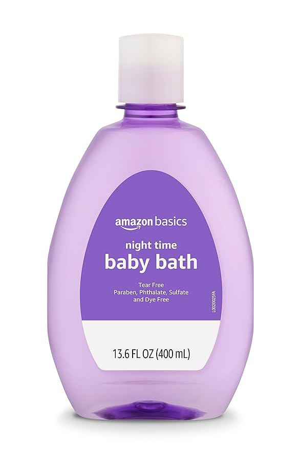 Amazon Basics Night-Time Baby Bath, Lightly scented, 13.6 Fl Oz (Pack of 2) (Previously Solimo)-CubbioJoy