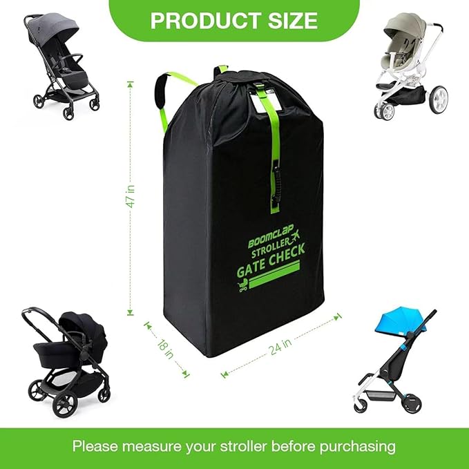BOOMCLAP Durable stroller travel bag for airplane,stroller bag carseat cover for Double/Single/Jogging Strollers,Waterproof stroller gate check bag-CubbioJoy