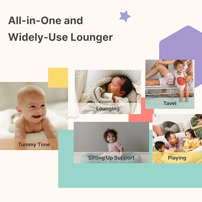 Deluxe Infant Lounger, Baby Nest Cover for Baby Girls & Boys, Newborn Essentials for Baby 0-12 Months, 100% Cotton (Mistyrose)-CubbioJoy