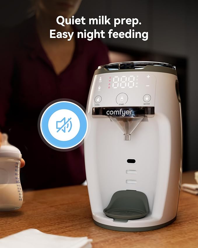 Instant Formula Maker comfyer, Customizable and Automatic Formula Dispenser Machine with Accurate Temperature Control for Baby, Automatic Powder Blending for All Brands of Bottle and Formula, White-CubbioJoy