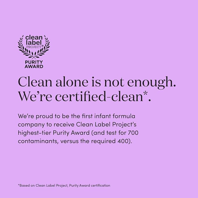 Infant Formula Powder for Infants 0-12 Months, Made With Organic Whole Milk, Clean Label Project Certified, Closest-to-Breast Milk Baby Formula Patented Protein Blend, 24 Ounce (Pack of 4)-CubbioJoy