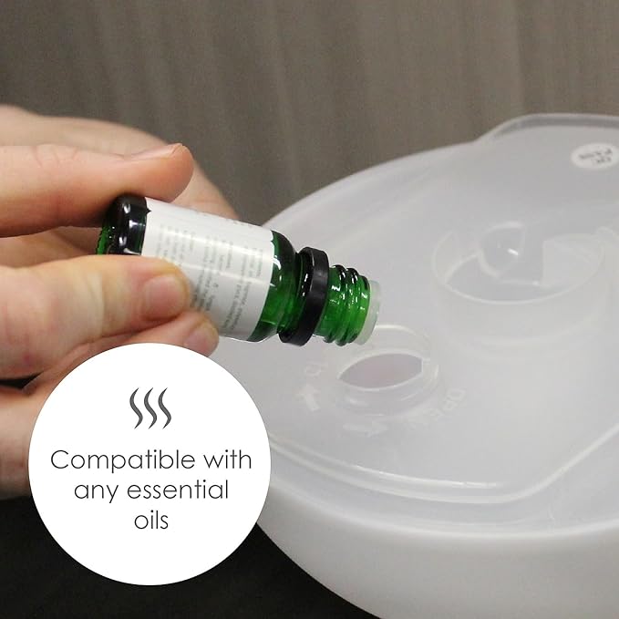 Crane Portable Ultrasonic Travel Humidifier and Diffuser, 0.2 Gallon Cool Mist, Optional Essential Oil Diffuser, No Filter Needed, White-CubbioJoy