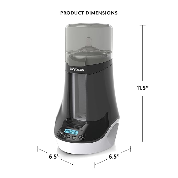 Baby Brezza Fast Baby Bottle Warmer - Baby Milk Warmer + Breastmilk Warmer Defroster – 2 Unique Temperatures for Breastmilk + Formula - Universal Fit for All Bottles, Storage Bags + Food Jars-CubbioJoy