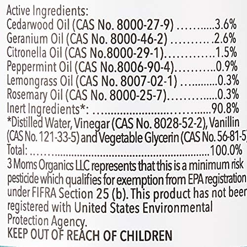 3 Moms Organics TickWise 8oz, Made with All Natural Essential Oils, DEET-Free, Tick and Insect Repellent, Plant Based Essential Oils, All Natural Ingredients Great for Adults, Kids, Dogs & Horses-CubbioJoy