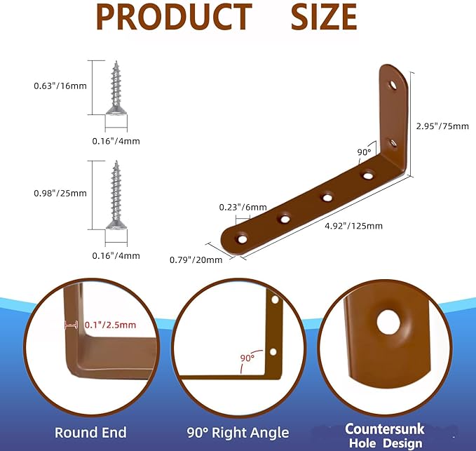 Anti Tip Furniture Anchors for Baby Pet Proofing,Furniture Wall Anchor Furniture Dresser Bookshelf Falling Prevention Device for Children (Brown)-CubbioJoy