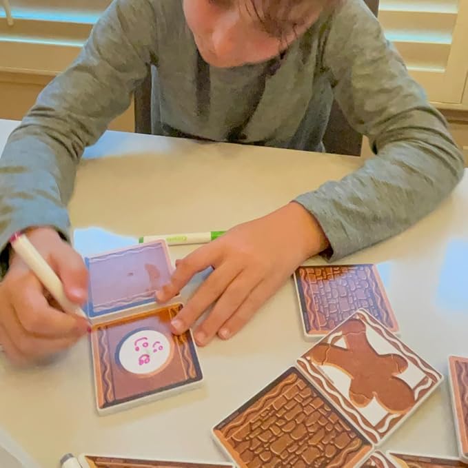 CreateOn Crayola Holiday Gingerbread House Magnetic Tiles, Magnetic Kids Building Toys, Educational Stem Toys for Ages 3+, 24-Piece Set-CubbioJoy