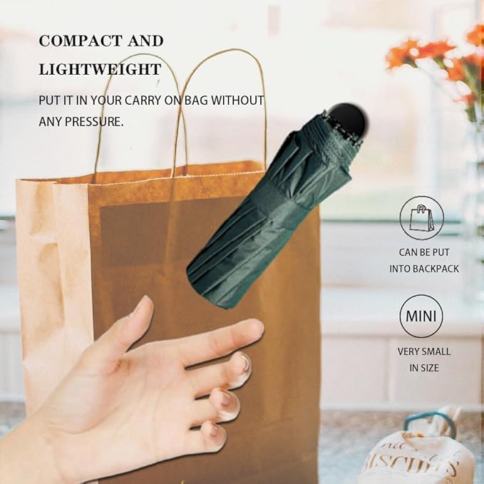 Clip-on Umbrella for Stroller Sunshade, Adjustable Steering Angle, Handle Included, Compact and Lightweight, Suitable for All Kinds of Strollers-CubbioJoy