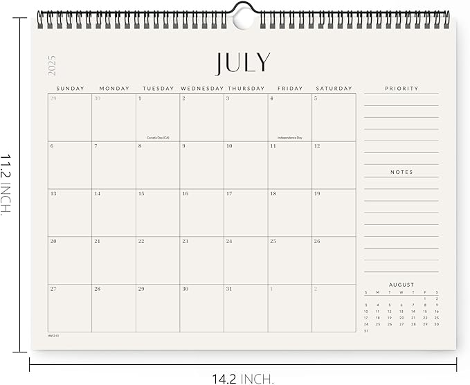 Jotsome Wall Calendar 2025-2026, Academic Monthly Wall Calendar From July 2025 to December 2026 14.2x11.2 inch for Home and Office, Easy Planning-CubbioJoy