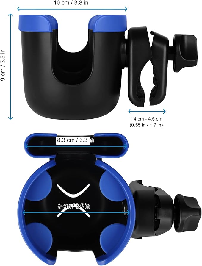 Accmor Stroller Cup Holder with Phone Holder, Bike Cup Holder, Universal Cup Holder for Uppababy Nuna Doona Strollers, 2-in-1 Cup Phone Holder for Stroller, Bike, Wheelchair, Walker, Scooter-CubbioJoy