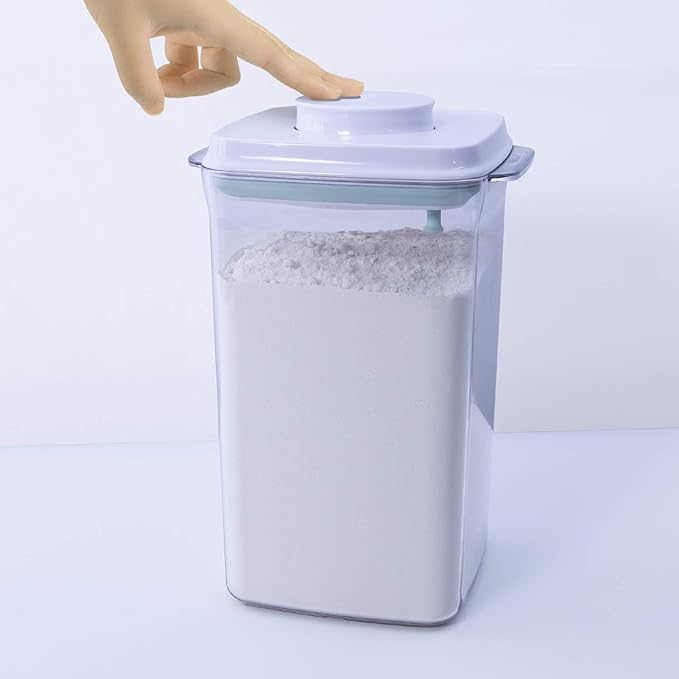 BopTop (1pc - 5lb Flour) Airtight Food Storage Container – Mechanical Silicone Seal Canister - BPA-Free - 4.2Qt-CubbioJoy