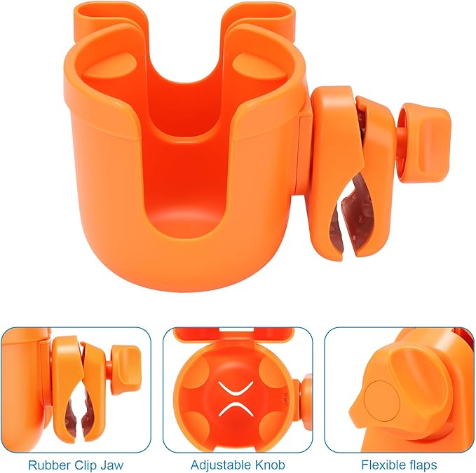 Accmor Stroller Cup Holder with Phone Holder, Bike Cup Holder, Universal Cup Holder for Uppababy Nuna Doona Strollers, 2-in-1 Cup Phone Holder for Stroller, Bike, Wheelchair, Walker, Scooter-CubbioJoy