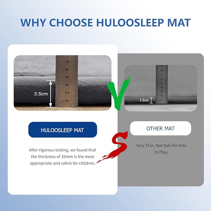 Baby Play Mat for Floor,1.3" Thick Memory Foam Tummy Time Mat,Soft Coral Velvet Nursery Rug,Large Non Slip for Crawling,Toddlers,Infants,Kids,Yoga & Tatami Style for Living Room(Dark Gray)-CubbioJoy