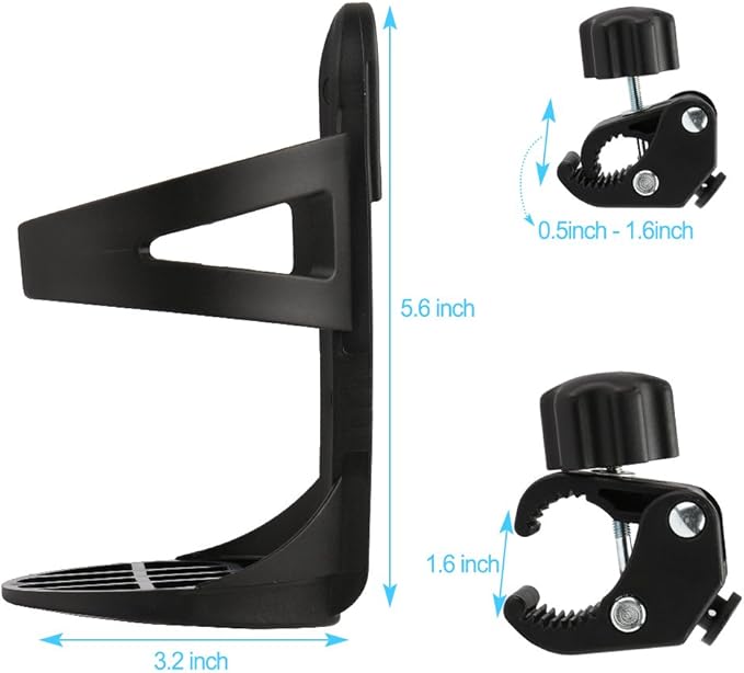 Accmor Stroller Cup Holder, Universal Cup Holder for Uppababy, Nuna, Doona Strollers, 360 ° Rotatable Bottle Holder for Stroller, Bike, Wheelchair, Walker, Scooter-CubbioJoy