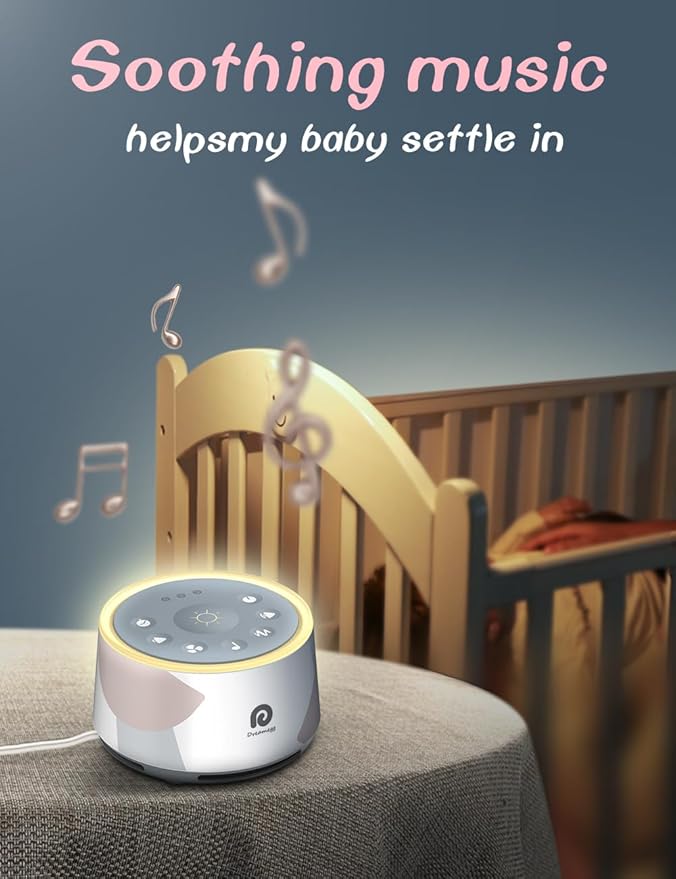 Dreamegg D1 Pro White Noise Sound Machine, 3-in-1 Baby Soother Sound Machine Separate Night Light, 29 HiFi Sounds, Noise Machine for Sleeping & Relaxation for Adults Baby Registry Gift (D1 Upgraded)-CubbioJoy