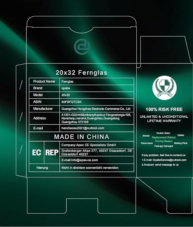 Compact Binoculars for Adults High Powered - OPAITA 20x32 Small Binoculars for Adults Kids with Low Light Vision for Hunting Cruise Ship Travel Concert Hiking Light Green-CubbioJoy