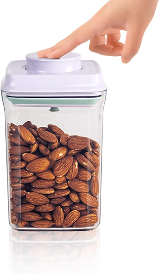 BopTop (1pc - 900ml) Airtight Food Storage Container – Mechanical Silicone Seal Canister - BPA-Free - 0.9Qt-CubbioJoy