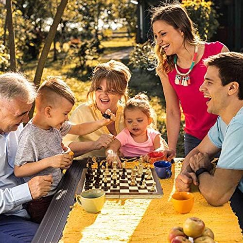 Amerous Chess Set, 12"x12" Folding Wooden Standard Travel International Chess Board Game Set with Magnetic Crafted Pieces For 2 Players-CubbioJoy