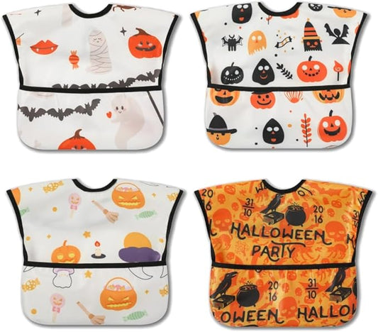 Baby bibs Waterproof Toddler bib - Feeding bib with Pocket for Infant Boy Girl Washable 6-36M-CubbioJoy