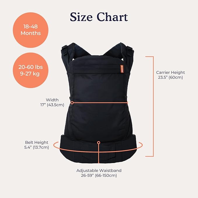 Beco Baby Carrier Toddler Carrier with Extra Wide Seat, 100% Cotton Toddler Carrying Backpack Style and Front-Carry, Lightweight & Breathable Child Carrier, 20-60 lbs (Grey)-CubbioJoy