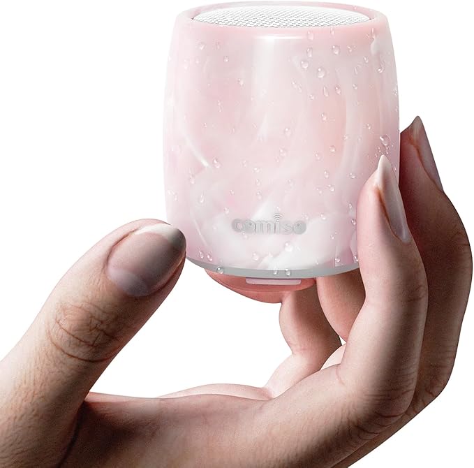 comiso Small Speaker, IPX7 Waterproof Bluetooth Speaker with Stereo Sound and Robust Bass, Mini Speakers with Hands-Free Call, Portable Speakers for Shower, Indoor & Outdoor, Gift for Men, Women-CubbioJoy