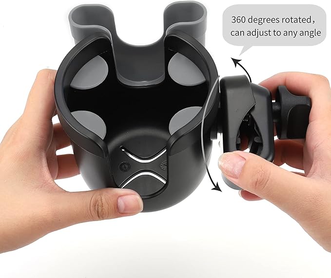 Accmor Stroller Cup Holder with Phone Holder, Bike Cup Holder, Universal Cup Holder for Uppababy Nuna Doona Strollers, 2-in-1 Cup Phone Holder for Stroller, Bike, Wheelchair, Walker, Scooter-CubbioJoy