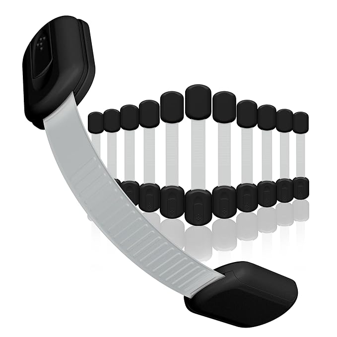 Baby Proofing Child Safety Locks (12 Pack) by Skyla Homes - The Safest, Quickest and Easiest 3M Adhesive Cabinet Latches, No Screws & Magnets, Multi-Purpose for Furniture, Kitchen, Ovens, Toilet Seats-CubbioJoy