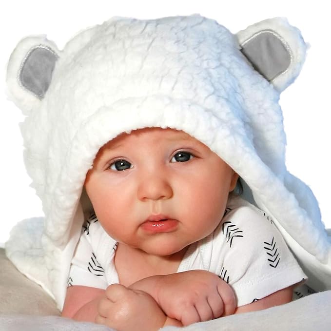 Jam Naturals-Cute Bear Organic Newborn Swaddle Wrap-Gender Neutral Soft Baby Blanket, Newborn Baby Registry Gift(Grey 0-3m)-CubbioJoy